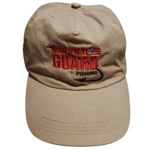 National Guard Fishing Hat / Cap Embroidered USA Flag Tan | Men's OS Pre-owned